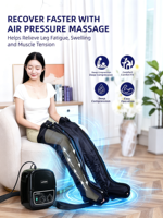 Nouvelles bottes de récupération sans fil à compression d'air 2026 – Masseur intelligent IA pour jambes entières, soulagement musculaire et thérapie sportive pour athlètes