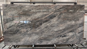 Lastra Grande in Pietra Artificiale Sinterizzata per Interni ed Esterni, Porcellana 3D Moderna Marrone <span class=keywords><strong>Venezia</strong></span> per Pareti e Top Cucina - Product Image 2