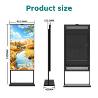 98 İnç Dikey Ayaklı Reklam Makinesi Dijital Tabela LCD Yüksek Parlaklıklı Ekran Windows Ekranı