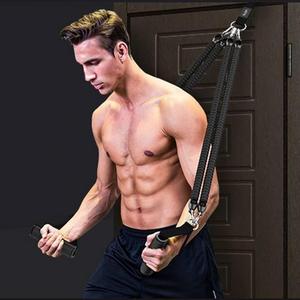 Banda de Resistencia con Pedales de 2/3/4 Tubos de 52cm, Cuerda Elástica para Yoga y Abdominales, Tensor de Pedales, Equipo de Ejercicio - Product Image 3