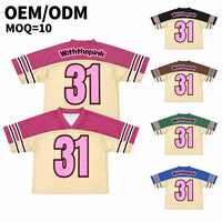 Camiseta Deportiva Retro de Malla para Hombre con LOGO Personalizado, Estilo Boxy, para Fútbol, Baloncesto, Fútbol Americano, Ropa Urbana