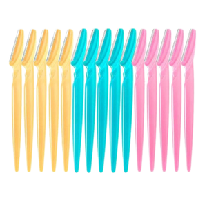Tondeuse à sourcils en acier inoxydable, rasoir facial exfoliant portable pour femmes, option multicolore - Product Image 1