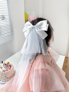 Enfants/Adultes Mariée Blanc Cheveux Arc Voile Mariée Blanc Tulle Mariage Voile Clip Épingles Cheveux Pièces Bandeau pour Fête De Mariage - Product Image 2