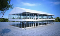 Tenda Pernikahan PVC Transparan Besar Rangka Aluminium Alloy Dinding Tirai Kaca Gaya Eropa Rumah Kaca 3000mm Tahan Air