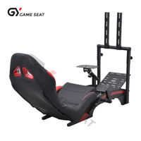 GY046-4 Simulateur de course automobile à domicile, cockpit de jeu, chaise de jeu pour PC, PlayStation, Xbox, jeux de course