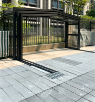 Abri de voiture électrique rétractable pliable de luxe - Auvent intelligent automatique pour maison, véranda extérieure en verre et garage