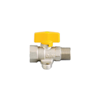 Vanne à gaz DunYun 616 1/2\" en laiton jaune à poignée droite, structure de commande manuelle forgée, garantie 3 ans, livraison rapide, OEM