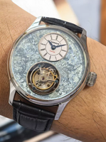 Jam Tangan Merkur Tourbillon Jam Tangan Safir Dial Bunga Es Titanium Pria untuk Pria Jam Tangan Mekanis Jam Tangan Pria