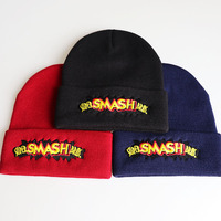 Grosir Beanie rajut Super Smash Bros keluaran baru untuk gaya pola huruf dan pantai fitur kain Umum