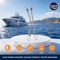 Crochet de cordage à choc en acier inoxydable 316 pour gréement maritime et crochet de cordage à sertir pour l'attache de voiles 8x2.5x60mm, matériel pour kayak, annexe, yacht et bateau