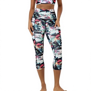 Leggings Deportivos Estampados para Mujer, Cintura Alta, con Bolsillos, Control de Abdomen, No Transparentes, para Yoga, Ejercicio y Running, Personalizados OEM - Product Image 4