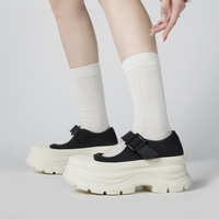 Chaussures Mary Jane à plateforme épaisse pour femmes, personnalisées, avec sangle auto-agrippante, semelle à crampons épais, bout rond, décontractées, sandales à plateforme pour femmes OEM