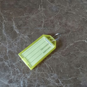 Mejor Precio personalizado <span class=keywords><strong>de</strong></span> plástico colorido etiqueta clave con etiqueta <span class=keywords><strong>de</strong></span> la ventana y anillo - Product Image 4