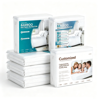 Protège-matelas en bambou jacquard 100% imperméable |   Housse de matelas respirante et rafraîchissante à poches profondes