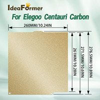 Accessoires pour imprimante 3D, plaque de construction PEI double face dorée, lit chauffant 260 mm * 271 mm pour Ideaformer Elegoo Centauri Carbon