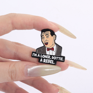 Sming pins peewee Herman comedy <span class=keywords><strong>Movie</strong></span> men Pin <span class=keywords><strong>I</strong></span> m A loner dottie A REBEL Manga nhân vật trâm cà<span class=keywords><strong>i</strong></span> ve áo ba lô - Product Image 4