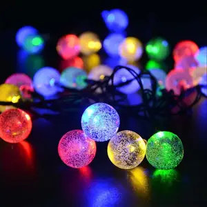 Tira de luces LED solares para exteriores, bombillas de decoración navideña, impermeables, más vendidas de Amazon