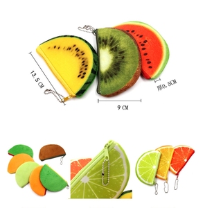 Porte-monnaie et porte-clés créatif en peluche douce Yurui pour enfants, motif fruit, sac à monnaie, sac à clés, <span class=keywords><strong>triangle</strong></span> tridimensionnel - Product Image 5