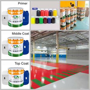 YDM Water-based Epoxy Floor <b>Paint</b> Odorless Non-Toxic Self-Leveling Waterproof Brush Customized Color 2 Year Warranty Coating - Product Image 4