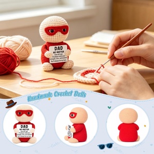 Cadeaux d'anniversaire sur le thème des super-héros faits à la main au crochet, cadeaux inspirants pour les papas, les beaux-pères et les maris - Product Image 2