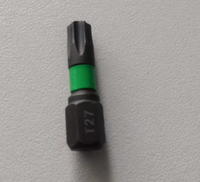 Mata Obeng Torx Magnetik Torsi Tinggi Baja S2 Lapisan Oksida Hitam OEM T10-T27 25mm/50mm