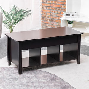 Mueble <span class=keywords><strong>de</strong></span> sala <span class=keywords><strong>de</strong></span> estar cuadrado, 3 estantes abiertos, mesa <span class=keywords><strong>de</strong></span> <span class=keywords><strong>centro</strong></span> <span class=keywords><strong>de</strong></span> elevación moderna, precio barato - Product Image 2