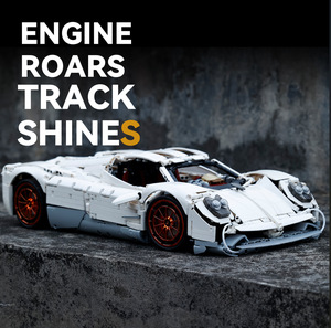 1:8 Pagani Racing Car Building <b>Blocks</b> Educational Assembly Small Particle <b>Blocks</b> Children's Toy 10549 - Product Image 5