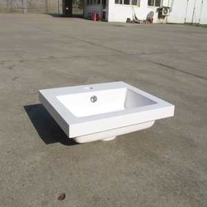 <span class=keywords><strong>Lavabo</strong></span> de Superficie Sólida de Diseño Moderno y Sencillo, Piedra Artificial de Resina, para Uso en Baños de Hotel - Product Image 5