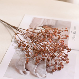 <b>Artificial</b> Baby's Breath Single <b>Stem</b> Autumn Colored Plastic Wire Cloth Home Wedding Decorations - Product Image 2