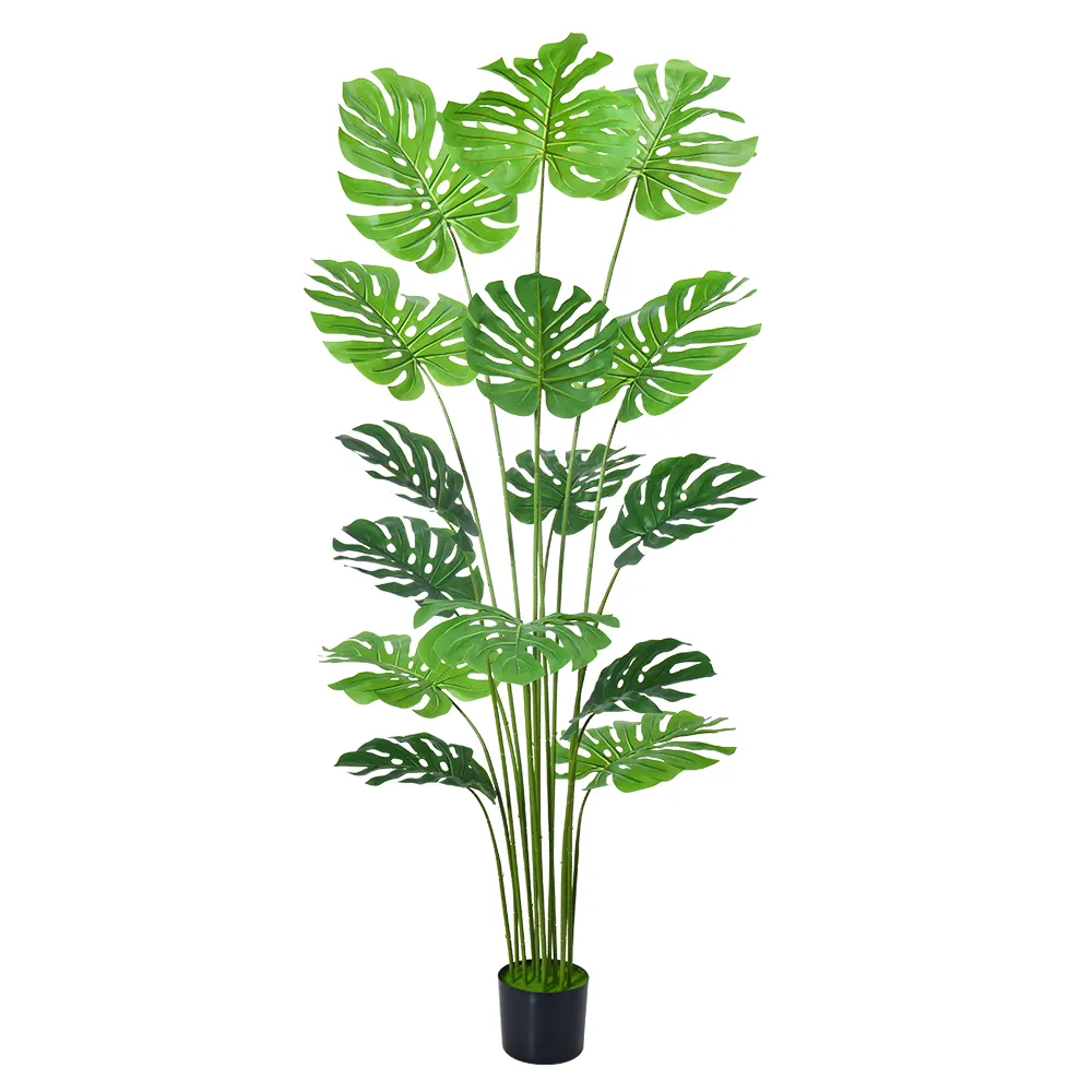 2024 new products life size 90cm-200cm Monstera Deliciosa Green Realistic Looking Plants And Trees