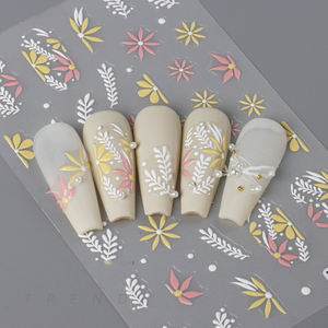 Calcomanías y Adhesivos para <span class=keywords><strong>Uñas</strong></span> Acrílicas con Diseño <span class=keywords><strong>de</strong></span> Flores en <span class=keywords><strong>Relieve</strong></span> 3D/5D Personalizados - Product Image 5