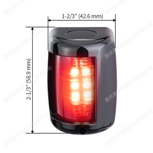 <b>LED</b> Boat Navigation <b>Lights</b> <b>Red</b> Green Pair 12VDC Plastic IP65 Indicator <b>Lights</b> for Yacht Marine Use - Product Image 2