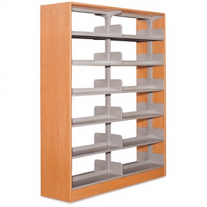 Heavy Duty School Furniture <b>Library</b> Adjustable Metal Bookshelf Double Side Display Shelf - Product Image 6