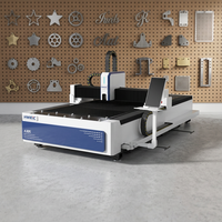 Mesin Pemotong Laser Serat 1500x3000mm untuk Baja Tahan Karat, Pemotong Laser Kecepatan Tinggi untuk Plat Logam