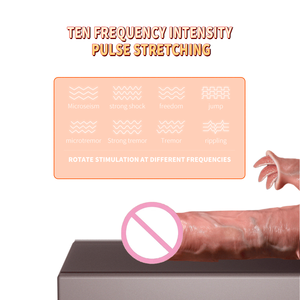 Molde <span class=keywords><strong>de</strong></span> silicona líquida gigante para dildo femenino, juguete sexual para adultos, vibrador realista con calor y oscilación para parejas - Product Image 5