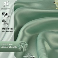 Tissu Brocart Acrylique Imitation 125g, Satin Brillant Tissé, Résistant à l'Abrasion, Teint Uni Lourd, Largeur 43/44 pouces, pour Robes et Foulards