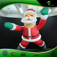 Papá Noel inflable personalizable con bolsa de regalo, decoración navideña para exteriores