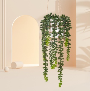 Bán Buôn Oh Nghệ Thuật Treo Chuỗi Ngọc Trai Trong Nồi Gốm Nhân Tạo Nhà Máy Treo Nhân Tạo Mô Phỏng Màu Xanh Lá Cây Cây Cho Trang Trí Nội Thất Nhà - Product Image 6