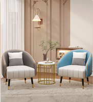 Fauteuil Canapé Simple Scandinave en Tissu Créatif pour Salon et Balcon