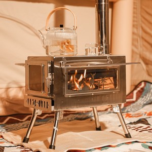 Estufa portátil Yan Can para acampar, de leña, con chimenea, para calentar tiendas de campaña al aire libre, para 3-5 personas - Product Image 4