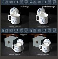 Tasse à thé en céramique avec couvercle, grande capacité, nouveau style chinois, infuseur à thé, tasse de préparation, Tangshan, coffret cadeau de bureau, cadeau d'entreprise