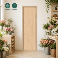 Panneau décoratif en mélamine directement de l'usine, porte intérieure en MDF durable et écologique pour hôtel, école et commerce