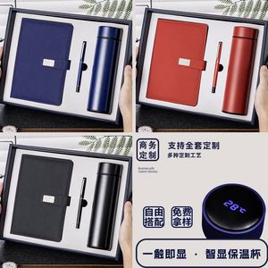 High-End Notebook Gift Set 16G USB 500ML Water Bottle Umbrella A5 Customizable Logo PU Leather Thread Sewing In-Stock for - Product Image 4
