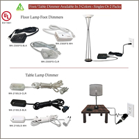 Gradateur à glissière approuvé par la FCC Win-Kare U L WK-2300FS-1 120V LED INC Lampe de table 300W Charge maximale Prévention des incendies 1.8m Cordon SPT-2
