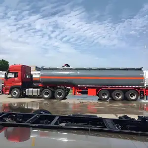 JT pabrik baru 42000L Diesel bahan bakar minyak truk Semi Trailer aluminium tangki bahan bakar Trailer untuk dijual tangki bahan bakar Trailer