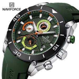 Nouvelle montre NAVIFORCE décontractée, robuste et étanche pour homme, montre sport à quartz, bracelet en silicone souple, chronographe - Product Image 5
