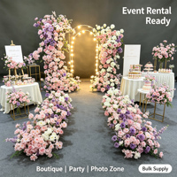 Artificial Waterfall Flower Row for Wfedding Banquet Birthday Party Centerpiece Engagement Stage Decor Trailing Table Floral