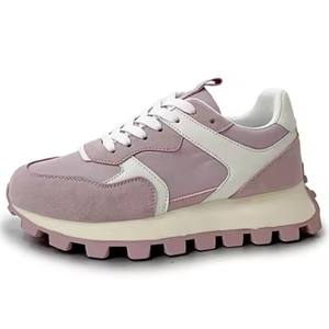 Zapatillas Deportivas Casuales de Mujer con Cordones, Transpirables, de PU, con Rayas, a la Moda, para Primavera, con Plataforma para Aumentar la Altura, para Caminar, Venta al Por Mayor, Otoño - Product Image 2