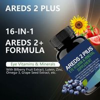 Vente en gros Adultes AREDS 2 Plus Vitamines pour les yeux Gélules Lutéine Zéaxanthine Myrtille Soutien de la vision Soulagement