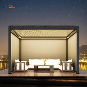 <span class=keywords><strong>Pergola</strong></span> d'extérieur électrique de luxe étanche persienne de toit rétractable en <span class=keywords><strong>aluminium</strong></span> gazebo contrôle tonnelles <span class=keywords><strong>pergola</strong></span> de jardin - Product Image 6